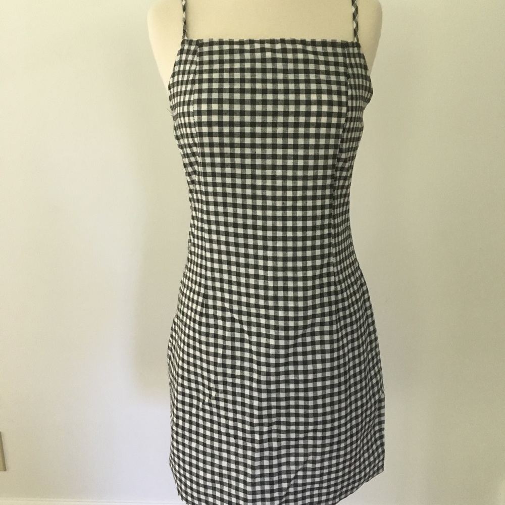 Shein Black & White Gingham Check Sundress - Picture 1 of 5